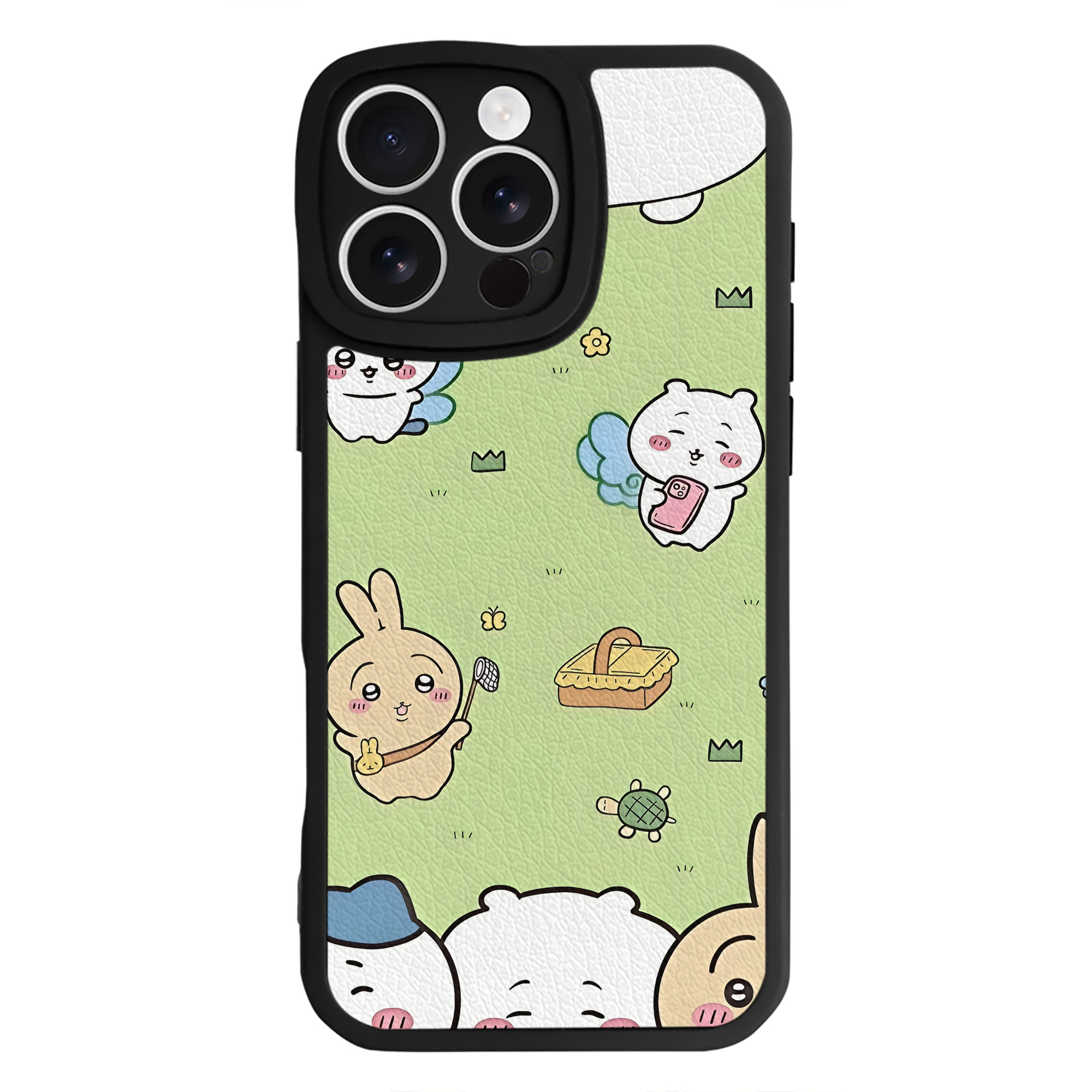（画像用） ちいかわ Chii-kawa 【iPhone 16シリーズ対応】シリコンスマホケース（レザー調） 材質：シリコン